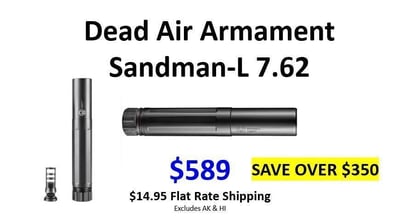 Dead Air Sandman - L 7.62 Suppressor - $873