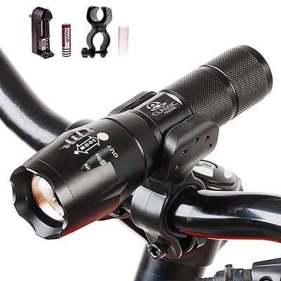 Classic Glow Bike light 1000 Lumen Headlight Bundle with Rechargeable Batteries, AC Charger + Charger Base and White - $11.36 (Free S/H over $25)