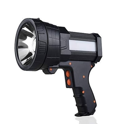 YIERBLUE Rechargeable Spotlight, Super Bright 1000,000 LM LED Flashlight Handheld Spotlight 10000mAh with Foldable Tripod Black - $36.96 (Free S/H over $25)