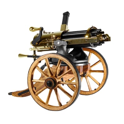 Tippmann Ordnance Golden Gatling Gun w/ Oak Carriage, 9mm, 10" Barrels, 1- 33rd Mag, Pistol - $8499.99 
