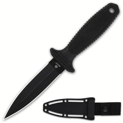 REAT Fixed Blade Knife with Sheath, 4.3" Double Edged 8Cr13 Steel Blade,Ergonomic TPR Handle, Sharp Tactical Knife for Camping Survival Hunting Hiking,Gifts for Men,Women - $14.7 + FREE Shipping