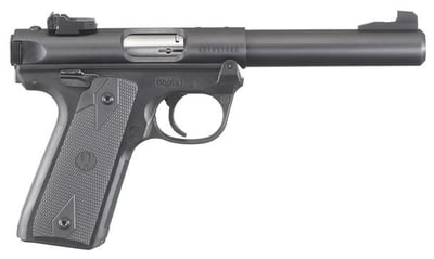 Ruger 40107 Mark IV 22/45 22 LR 10+1 5.50" Bull Barrel, Blued Steel Slide & Frame, Checkered 1911-Style Panel Grip - $360.98