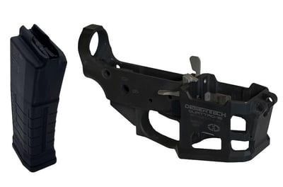 Desert Tech Quattro-15 Lower Receiver + 556 NATO 53rd Magazine Bundle Black - $176.62 (Add to Cart for Best Price)