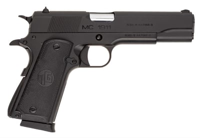 EAA 390060 Girsan MC1911 Government 45 ACP 5" 8+1 Black Black Checkered Grip - $372.80