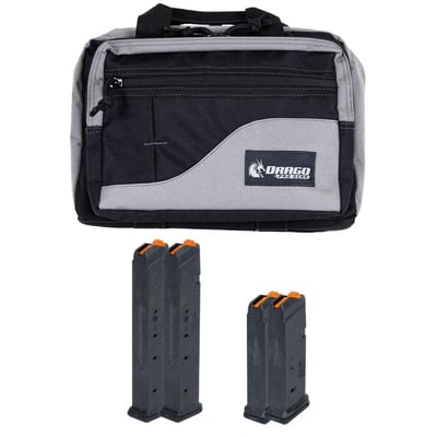 Drago Pro Gear Double Pistol Case, 2 Magpul PMAG GL9 15 Round Mags, & 2 Magpul PMAG GL9 27 Round Mags - $49.99 