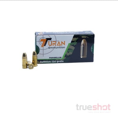 Turan - 9mm - 124 Grain - FMJ - 1000 rounds - $229.99