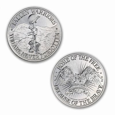 2 oz Battlefield Cross Silver Round - $68.10 (Free S/H over $99)