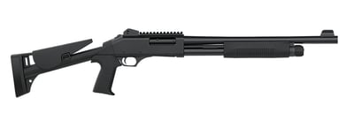Dickinson Arms TAC-4 ST 12Ga 18.5" Barrel 5+1 Rds Pump-Action Shotgun, Fixed Skeltonized Stock, Black - $159.99 