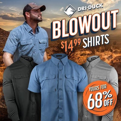 Dri Duck Shirts Blowout from $14.99 (Free S/H over $25)