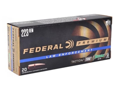 Federal Tactical TRU 223 Ammo 55 Grain Sierra GameKing Hollow Point Boat Tail 20 Rounds - $14.5 (FREE Shipping on Firearms and Bulk Ammo)
