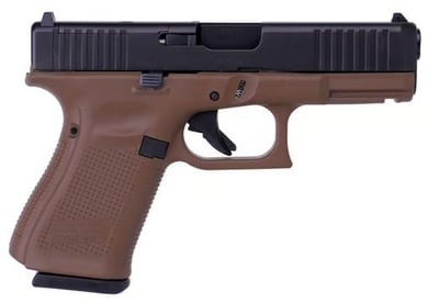 Glock 19 Gen 5 MOS 9mm 4.02" 15rd Optic Ready Pistol - Black/FDE - $599.99 (FREE Shipping on Firearms)