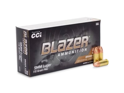 Blazer Brass 9mm 115 Gr FMJ 200 Rnds Range Bundle (Limit 2) - $46.54 