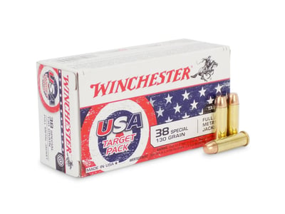Winchester USA 38 Special 130 Grain FMJ 500 rounds - $227.49 
