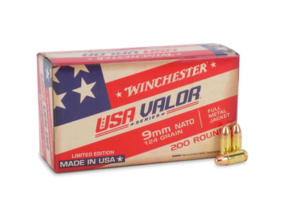 Winchester USA Valor 9mm NATO 124 Gr FMJ 600 Rounds Range Bundle + FREE Magazine - $137.74 w/ Code: SPRING5 