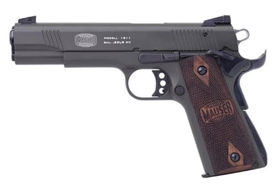 Blue Line Global Mauser 1911 Semi-Auto Pistol, 5" Barrel, .22 LR, 10Rd. ODG Walnut Logo Grip - $229.99