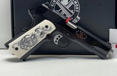 Springfield Garrison 1911 Patriot .45 ACP 5" Barrel 7rd Blued Ivory Grips Engraved - $724.99 