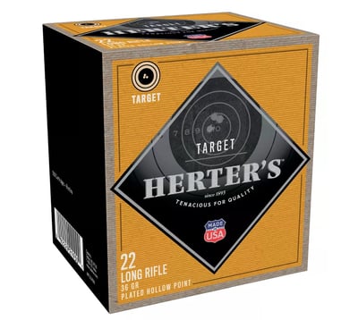 Herter's Target Rimfire Ammo 22 LR 36 Gr HP - $29.98 (Free Shipping over $50)