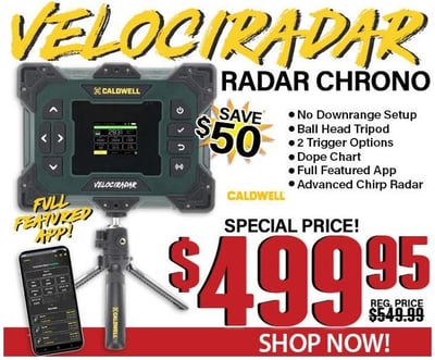 Caldwell VelociRadar Chronograph With Advanced Ballistic CHIRP Radar - $499.95