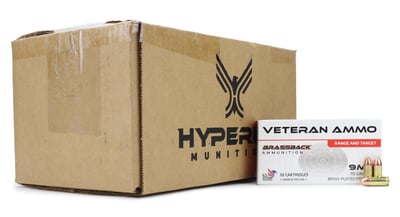 Hyperion Munitions Veteran Ammo 9mm 115 Gr FMJ 1000 Rounds - $202.82 after code: 5PTODAY