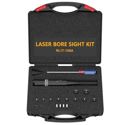 Theopot Bore Sight Kit Red Boresighter with Button Switch for.17 to 12GA Caliber Rifles Handgun Red Laser Sight - $10.79 After Code:"JRYPS432" (Free S/H over $25)