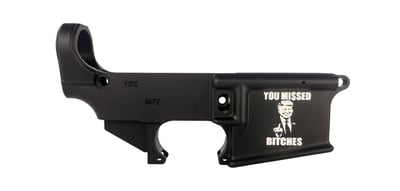 "You Missed" TRUMP Limited Edition AR15 Anodized 80% Lower Receiver - Fire / Safe Engraving - Optional Engravings - $45.99 after Code: JUN10PER 