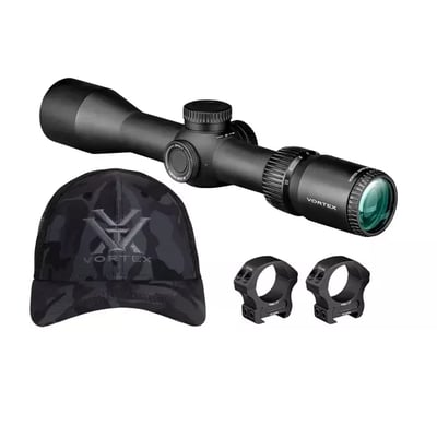 Vortex Viper HD 2-10x42 Dead-Hold Riflescope (BDC MOA Reticle) with 30mm Main Tube Rings and Cap Bundle - $449.99 w/code "FCVV450" (Free S/H)