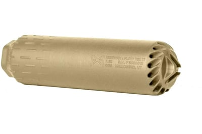 HUXWRX FLOW 7.62 TI Suppressor w/ Muzzle Brake - FDE - $999 