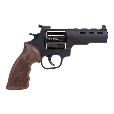 Taylors & Company Double Action 4" 357Mag 7rd Revolver Black / Wood Grip w/ Target Sight - $319.99