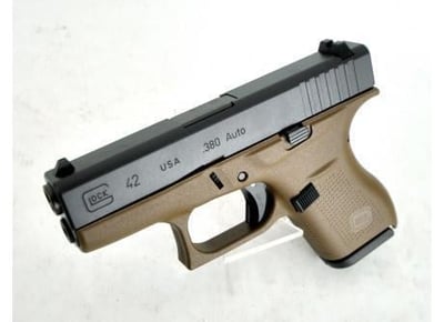 Glock 42 Flat Dark Earth Two-Tone .380 ACP 3.25" - $409.99