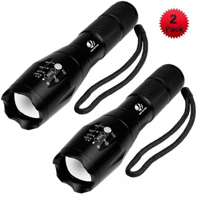 YIFENG XML-T6 Portable 1600 Lumen CREE LED Flashlight w/5 Modes + Zoom Function, 2 pack - $8 + FS over $35 (LD) (Free S/H over $25)