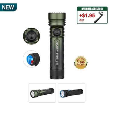 Olight USA Seeker 3 Pro Bright Flashlight Black - $125.9 w/code "GUNDEALS" (Free S/H over $49)