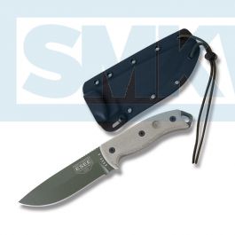 ESEE-5 Tan Micarta Handle with OD Green Coated 1095 Carbon Steel 5.25" Drop Point Plain Edge Blade - $127.43 (Free S/H over $75, excl. ammo)