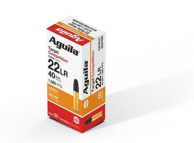 Aguila .22 LR Target And Competition Lead Soft Point 40 Grain - 50 Rd - $3.53 