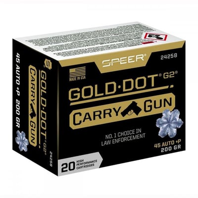 Speer Gold Dot Carry Gun 45 ACP+P 200gr Hollow Point 200/Case - $283.99 + S/H