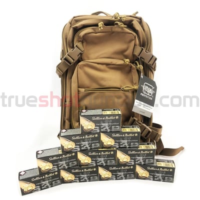 Glock Backpack Tan with Sellier & Bellot 9mm 115 Grain FMJ 500 Rounds - $412.50