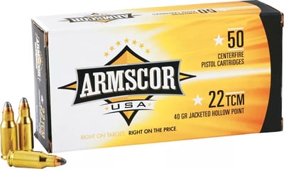 Armscor 22 TCM Centerfire Ammunition 50rd - $21.99 (Free S/H over $50)