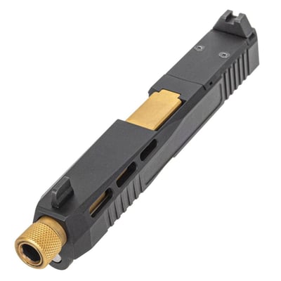 PSA Dagger Complete SW2 RMR Slide Assembly W/ Gold Barrel, Black - $179.99