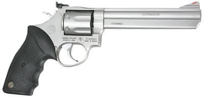 Taurus 66 357 Mag/38 Special 6″ 7-Shot Stainless/Black Grips 66SS6 - $427.99 