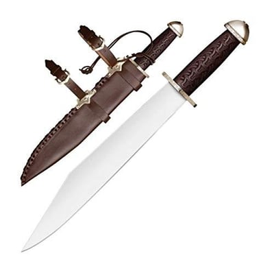 Cold Steel Sax Knife with Leather Sheath, Chieftan's Sax, One Size - $93.74 + FREE Shipping