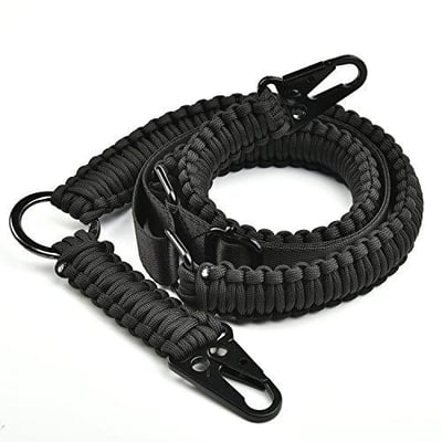 2 Point Rifle Sling Paracord 550 Tactical Gun Sling with Adjustable Straps & Two Easy-Release Clips - $6.99 (Free S/H over $25)