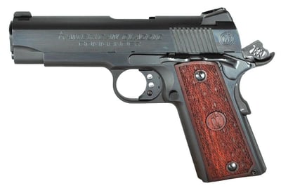 American Classic ACC9B 1911 Commander 9mm Luger 4.25" 9+1 Blued Hardwood w/MAC Logo Grip - $548.99