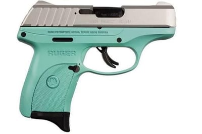 Ruger Ec9s 9mm Aqua Blue Frame Silver Slide - $274.99 (Free S/H on Firearms)