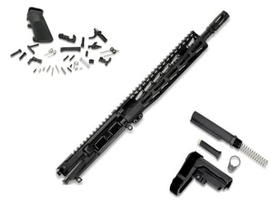 Complete AR-15 Pistol Kit 11.5" 5.56 Barrel M-lok Rail SBA Brace - $599