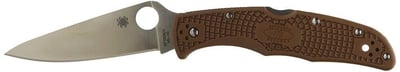 Spyderco Endura4 Lightweight FRN Flat Ground PlainEdge Knife (Brown) - $81.68 (Free S/H over $25)