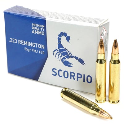 Scorpio .223 Rem 55-Gr. FMJ 1000 Rnds Case - $399.99