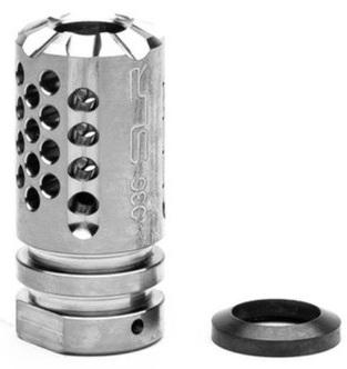 SLR Rifleworks Synergy Mini Comp 9mm 1/2x36 - Titanium - $141.54 