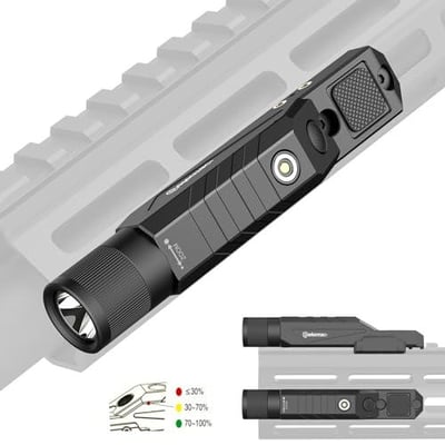 DEFENTAC 1750lm Zoomable Tactical Flashlight with Momentary Strobe for Rifle, Weapon Light with Built-in Pressure Switch Compatible with M-Lok/Picatinny, Magnetic Rechargeable - $23.99 + FREE Shipping