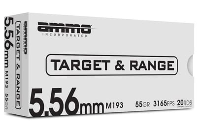 Ammo Inc 5.56NATO 55gr M193 500 Round case 556055M193-TR20 - $299.75 (FREE Shipping over $50)