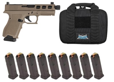 PSA Dagger Compact SW3 RMR 9mm Pistol With Threaded Barrel, w/10-15rd Mags, FDE - $399.99