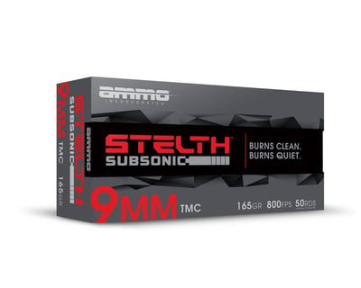 Ammo Inc stelTH 9mm Ammo 165gr TMJ Subsonic 50 rds/box - $18.49